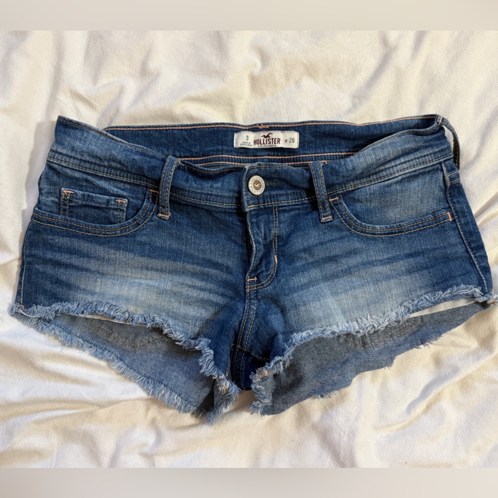 hollister denim low rise shorts